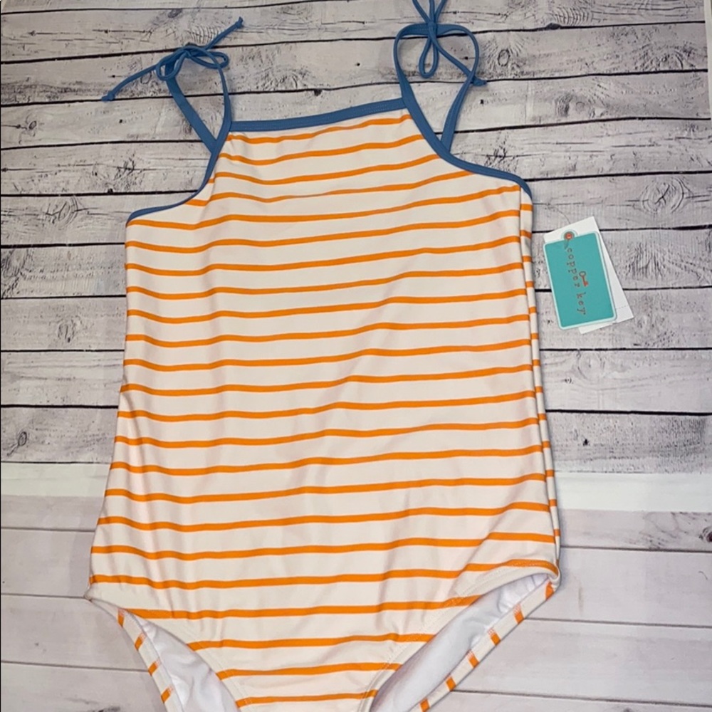 🎀 girls copper key one piece swimsuit 🎀